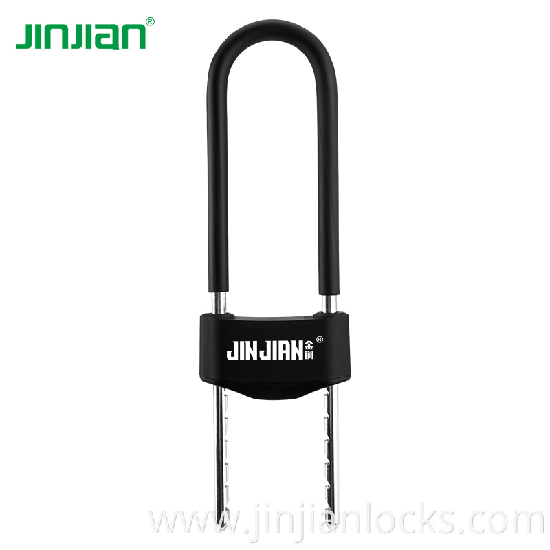 U Lock Fingerprint Intelligent Fingerprint Lock for Shop Glass Door Office Long Shackle